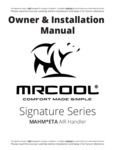 Mr. Cool Signature Air Handler ETA Manual Mr. Cool Signature Air Handler ETA Manual