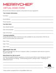 Merrychef Virtual Demo Form Merrychef Virtual Demo Form