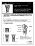 GEORGIAN 28IN TALL PLANTER instructions GEORGIAN 28IN TALL PLANTER instructions