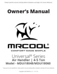 MRCOOL Universal Variable Speed Air Handler 4860 Manual