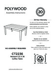 PW Newport 22 x 36 Coffee Table Instructions PW Newport 22 x 36 Coffee Table Instructions