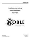 Noble M24STD-6 Dish Machine Stand Instructions