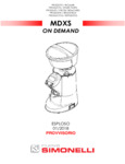 Nuova Simonelli MDXS-OD Espresso Grinder Manual