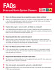 Oatey Drain and Waste System Cleaners FAQ