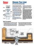 Oatey PVC Shower Pan Liner Instructions