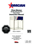 Manual for DW-CN-0457 Pizza Warmer Manual for DW-CN-0457 Pizza Warmer
