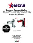 Omcan European Sausage Stuffer Manual Omcan European Sausage Stuffer Manual