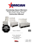 Omcan FW-CN Sauce Warmers Manual