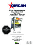 Omcan Pizza Dough Former Manual