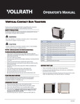 Vollrath Vertical-Contact Bun Toaster Manual
