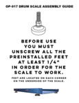 Optima Drum Scale Instructions Optima Drum Scale Instructions