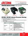 Optima Printer Instructions