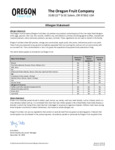 Oregon Fruit Co. Allergen Statement Oregon Fruit Co. Allergen Statement
