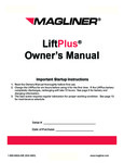 Owners Manual for Magliner LiftPlus Keg Lift Owners Manual for Magliner LiftPlus Keg Lift