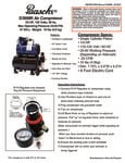 Paasche D3000R Air Compressor Manual English