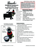 Paasche DA300R Air Compressor Manual English