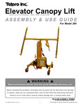 Paragon Pro Manufacturing Solutions Elevator Canopy Lift 294 Manual