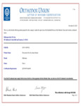 Kosher Certification Letter