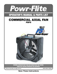 Powr-Flite PDF5 2-Speed Axial Fan / Air Mover - 1/4 hp manual