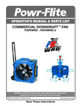 Powr-Flite PDF6WRD 2-Speed Downdraft Dryer / Air Mover - 1/4 hp manual
