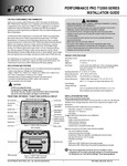 PECO Contol Solutions Performance PRO T12532-001 Installation Guide