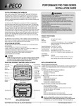 PECO Control Solutions Performance PRO T8532-001 Installation Guide PECO Control Solutions Performance PRO T8532-001 Installation Guide