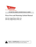 Pizza Oven and Warmer cabinet manual