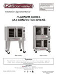 Platinum Series Gas Convection Oven Owners Manual