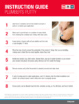 Plumber's Putty Instruction Sheet Plumber's Putty Instruction Sheet