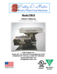 Patty-O-Matic PM18 Manual