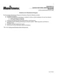 Manitowoc Ice Maintenance Program Manitowoc Ice Maintenance Program