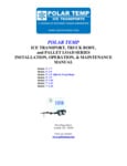 Polar Temp Transport Installation Manual Polar Temp Transport Installation Manual