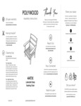 POLYWOOD 4411X Lakeside Deep Seating Chair Assembly Instructions POLYWOOD 4411X Lakeside Deep Seating Chair Assembly Instructions