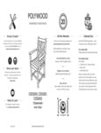 POLYWOOD CDD200 Chippendale Dining Arm Chair Assembly Instructions