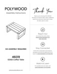 POLYWOOD Edge Coffee Table Assembly Instructions