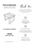 POLYWOOD Edge End Table Assembly Instructions