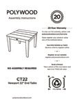 POLYWOOD Newport 22 End Table Assembly Instructions POLYWOOD Newport 22 End Table Assembly Instructions