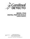 Detecto PS30 Manual Detecto PS30 Manual