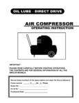 PUMA OIL LUBE DIRECT DRIVE AIR COMPRESSOR OPERATION MANUAL PUMA OIL LUBE DIRECT DRIVE AIR COMPRESSOR OPERATION MANUAL