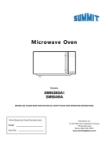 Summit Microwave Oven Manual Summit Microwave Oven Manual
