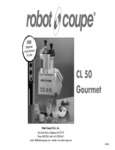 Robot Coupe CL 50 Gourmet User Manual