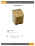Safco Suggestion Box Sell Sheet Safco Suggestion Box Sell Sheet