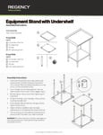 Regency Equipment Stand with Undershelf Assembly Instructions