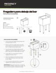 Regency Underbar Sink Assembly Instructions Spanish Regency Underbar Sink Assembly Instructions Spanish