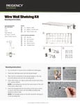 Regency Wire Wall Shelving Assembly Instructions
