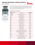 Robertshaw Garland Restaurant Cooking Controls Cross Reference (150-2881)