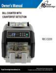 Royal Sovereign RBC-ES200 Bill Counter Owner Manual
