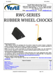 RWC-SERIES Rubber Wheel Chocks Manual