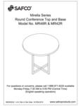 Safco Mirella MR48R & MR42R Round Conference Table Assembly Instructions Safco Mirella MR48R & MR42R Round Conference Table Assembly Instructions