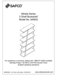 Safco Mirella MRBS5 5 Shelf Bookshelf Assembly Instructions